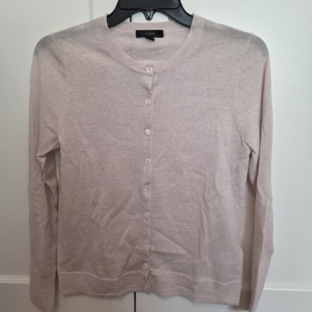 J. Crew Soft Pink/taupe Sweater